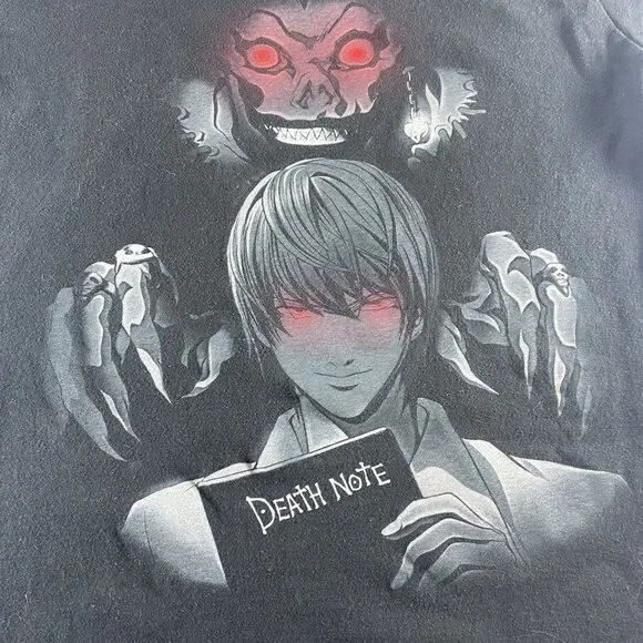Death Note Anime Graphic Tee — Light & Ryuk — Men’s Medium — Black - Picture 2 of 11